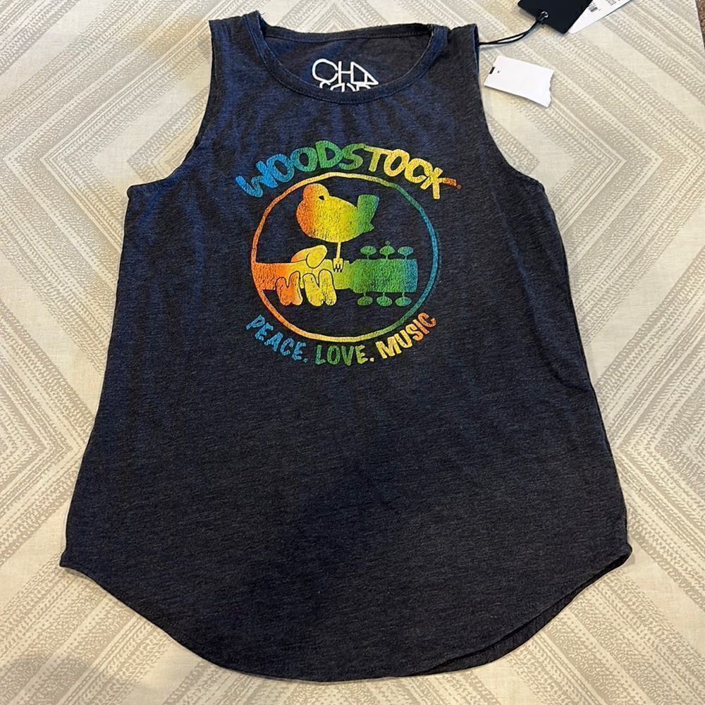 Chaser Girls Grey Woodstock Tank Top